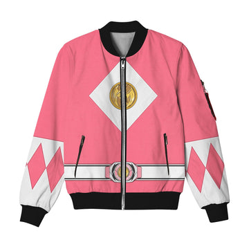 MakerHuman Pink Ranger Mighty Morphin The Movie (1995) Bomber Jacket