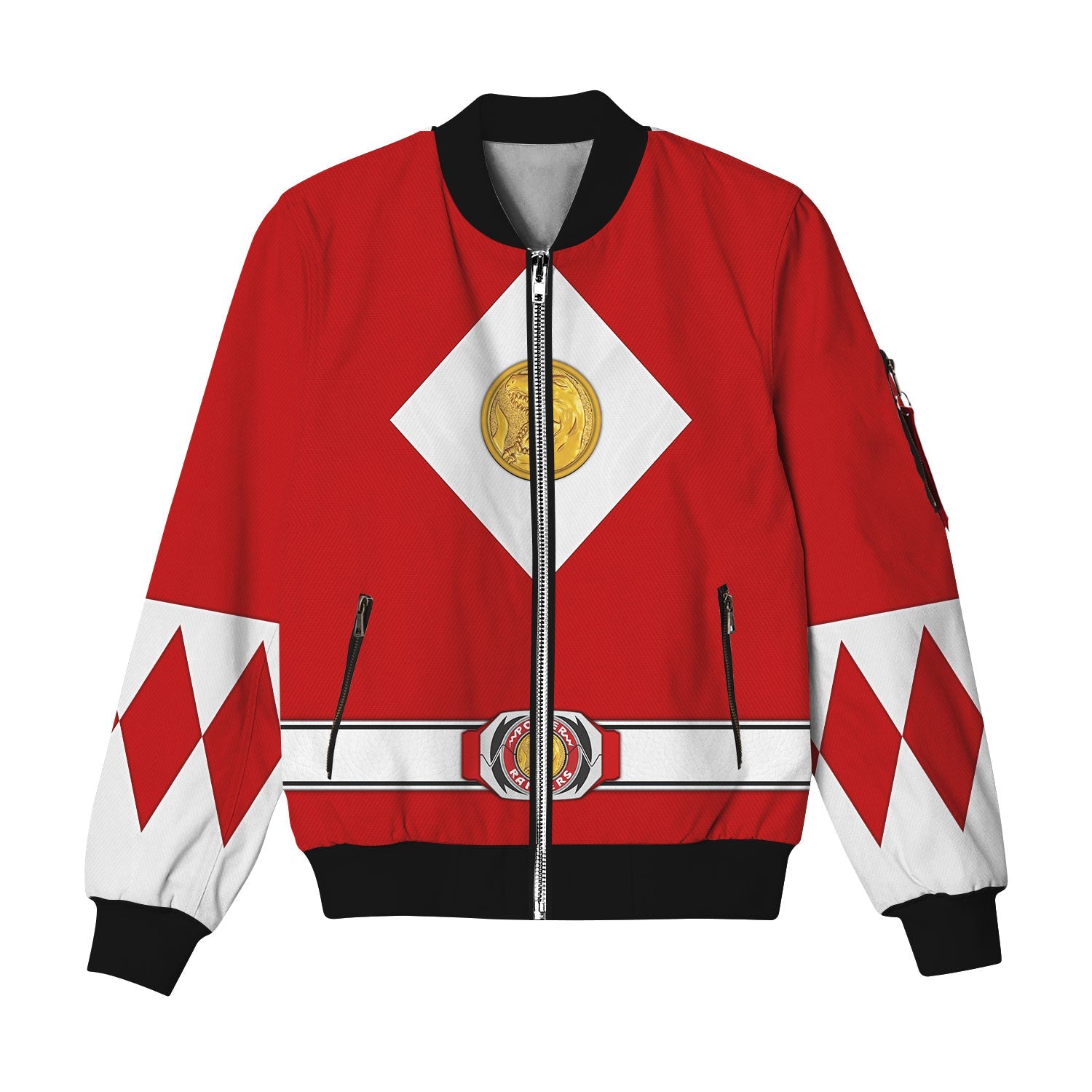 MakerHuman Red Ranger Mighty Morphin The Movie (1995) Bomber Jacket
