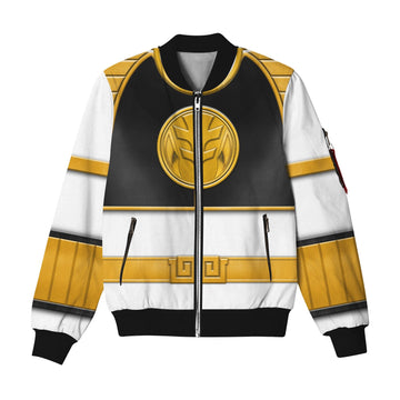 MakerHuman White Ranger Mighty Morphin Bomber Jacket