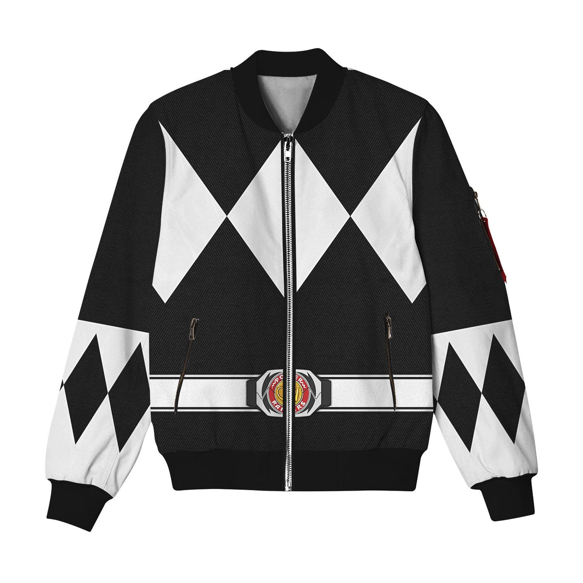 MakerHuman Black Ranger Mighty Morphin Bomber Jacket