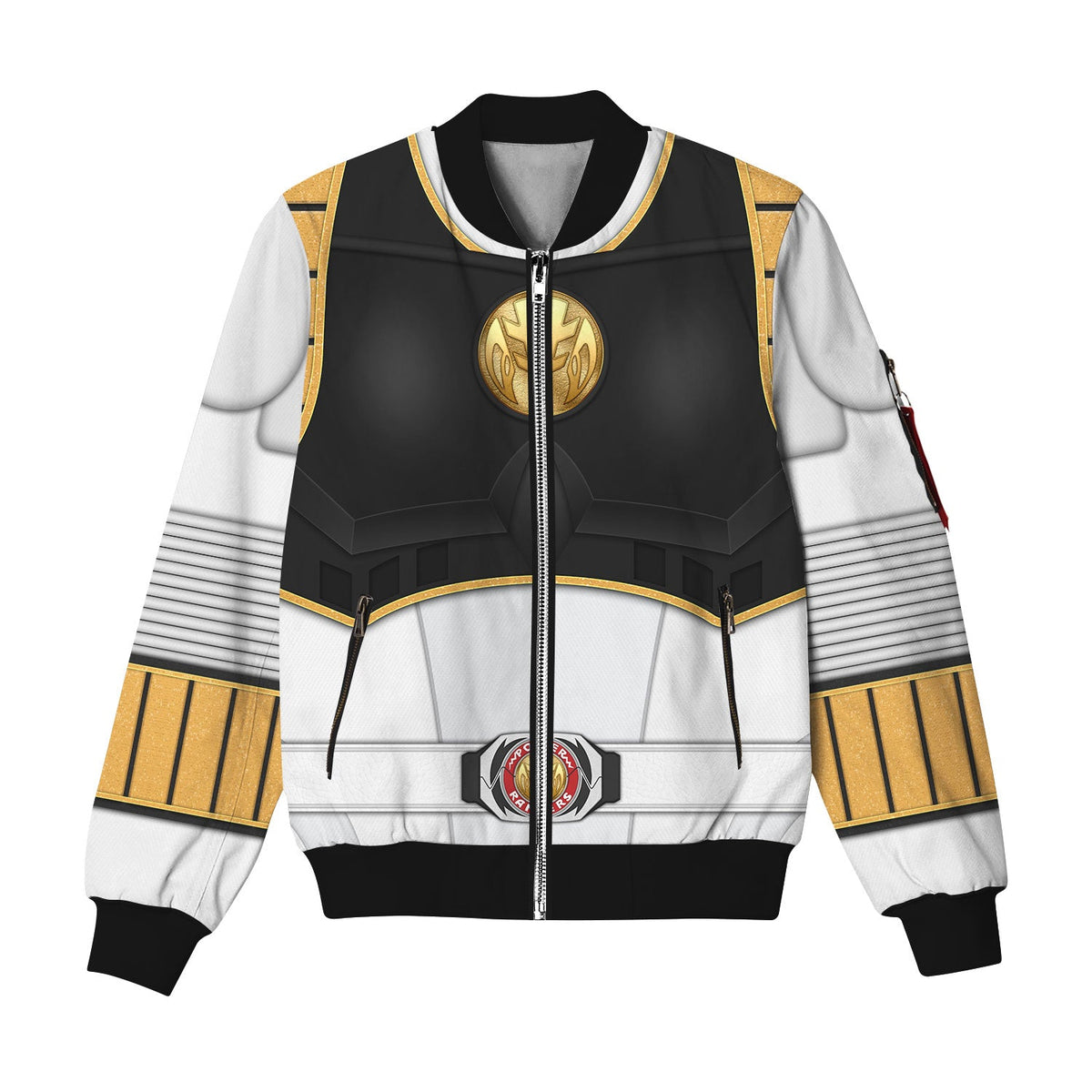 MakerHuman 1995 White Ranger Mighty Morphin Bomber Jacket