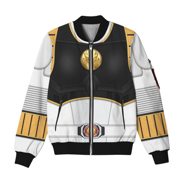 MakerHuman 1995 White Ranger Mighty Morphin Bomber Jacket