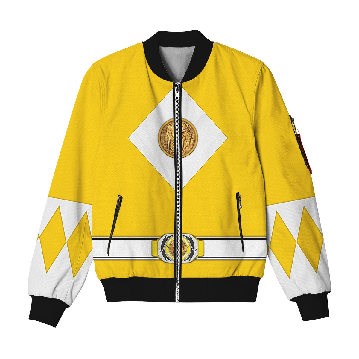 MakerHuman Yellow Ranger Mighty Morphin The Movie (1995) Bomber Jacket