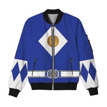 MakerHuman Blue Ranger Mighty Morphin The Movie (1995)  Bomber Jacket