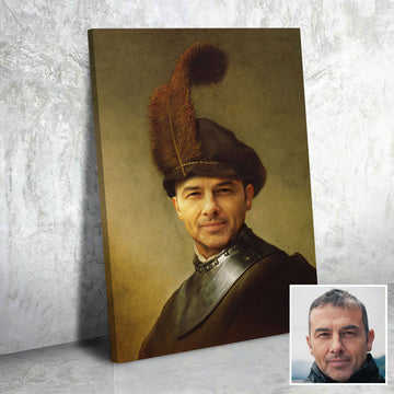 Personalized Canvas - An Old Man In Military Costume