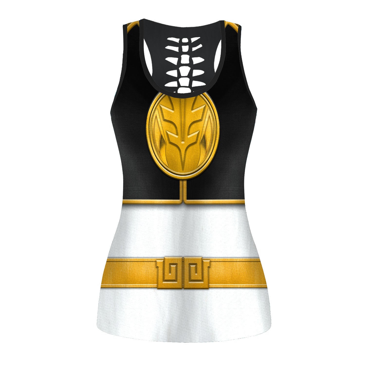 White Ranger Mighty Morphin Tank Tops & Leggings