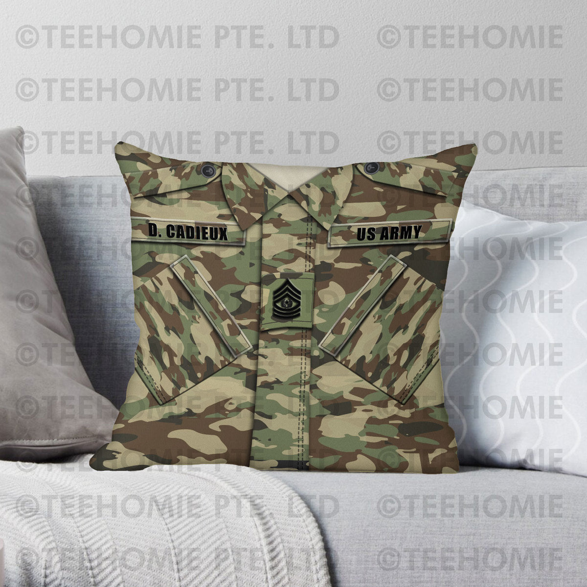 Army Combat Uniform Pillow Cover