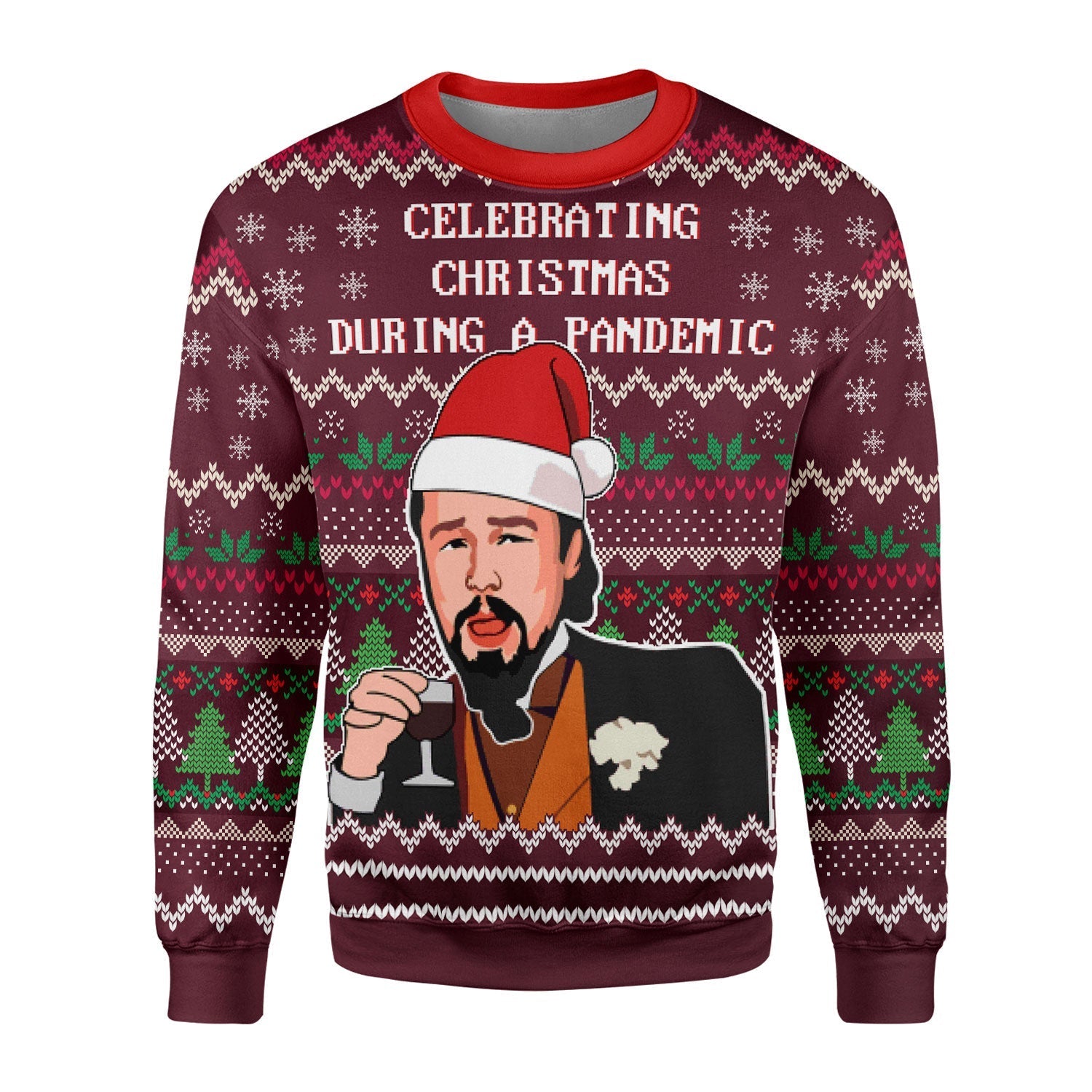 YMskins Christmas Sweater Celebrating Christmas During Pandemic 3D Apparel