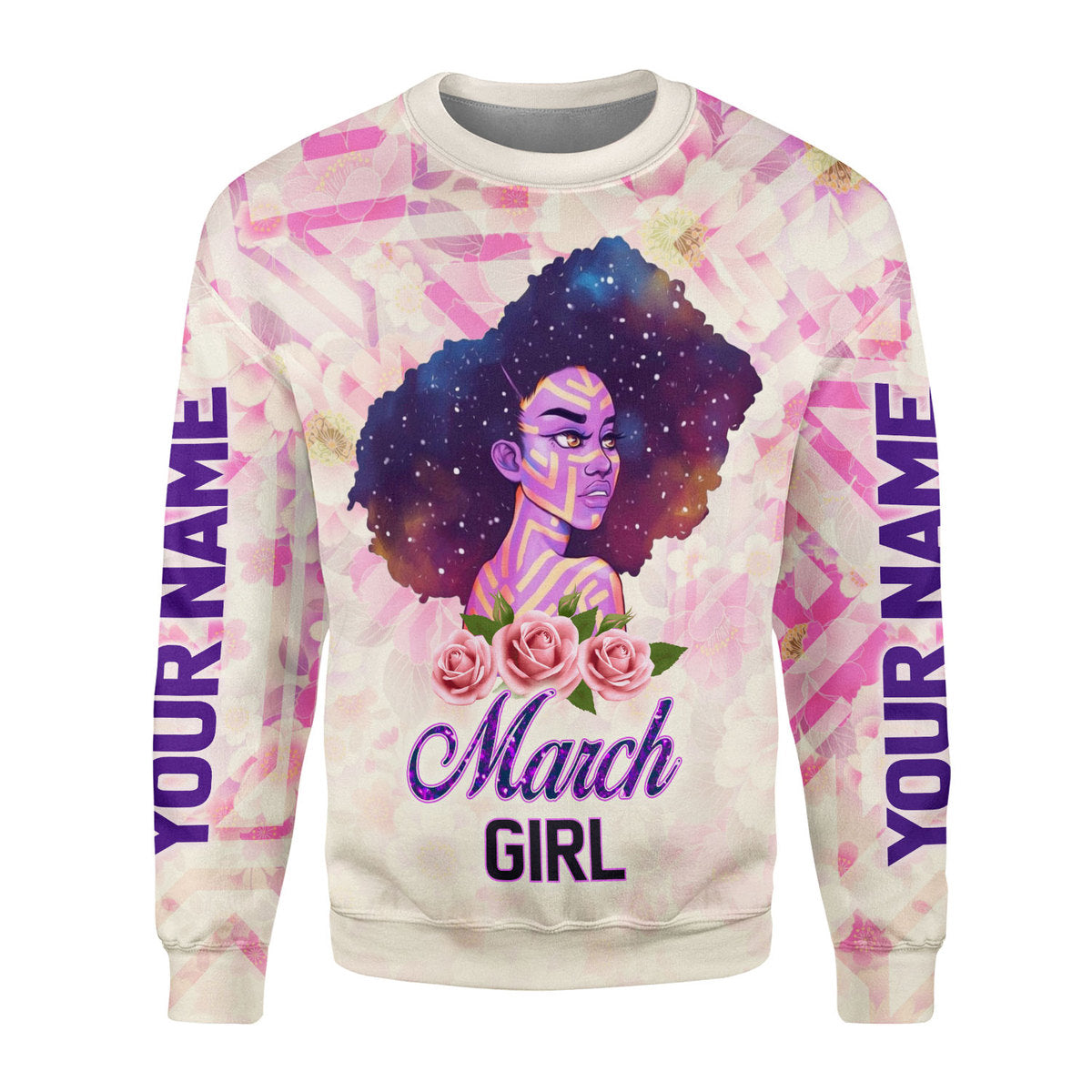 YMskins Personalized Ugly Sweater March Girl All Over Printed