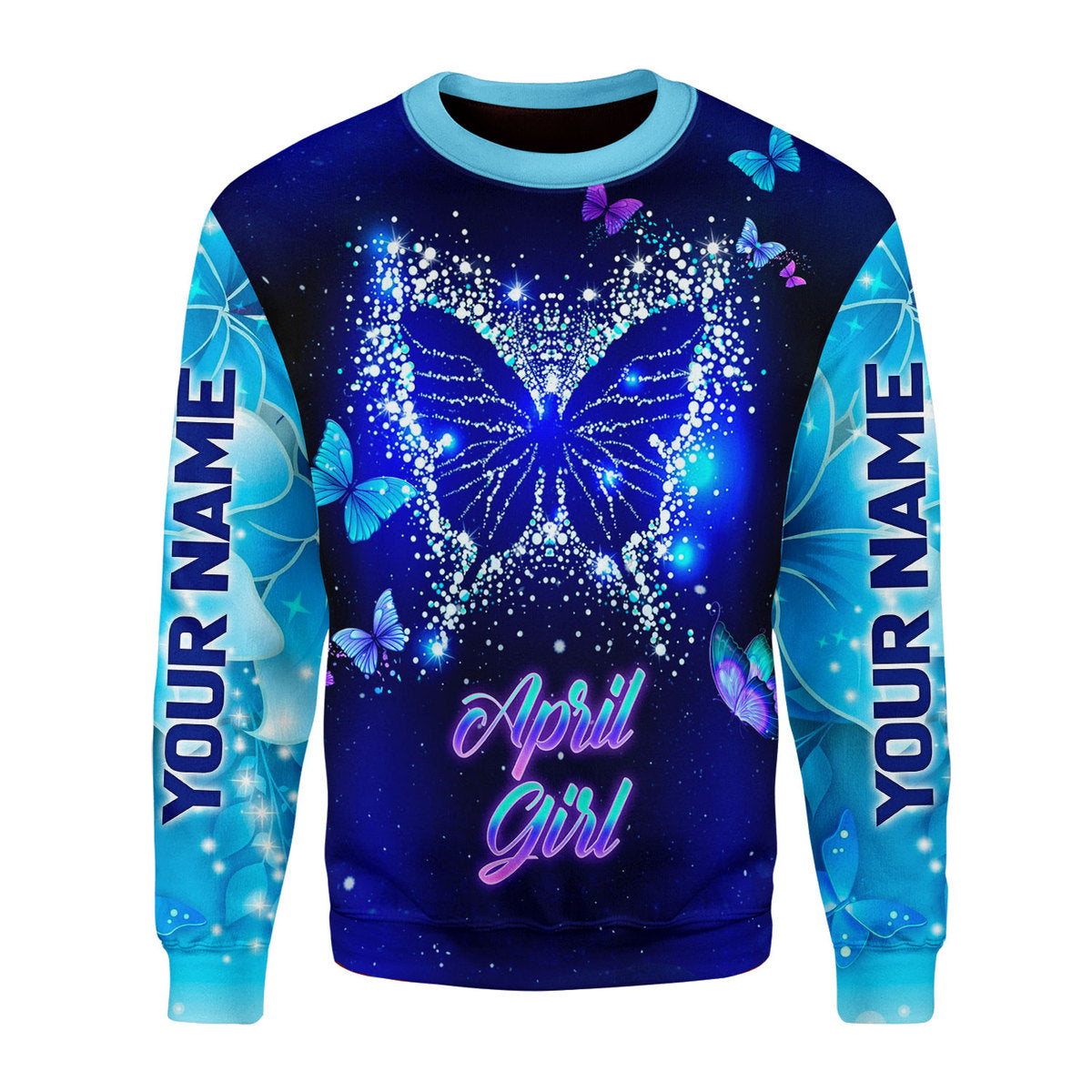 YMskins Personalized Ugly Sweater April Girl All Over Printed