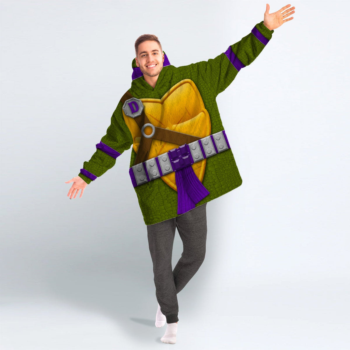 Donatello Cosplay & Costume Over Size Hoodie Fleece One Size