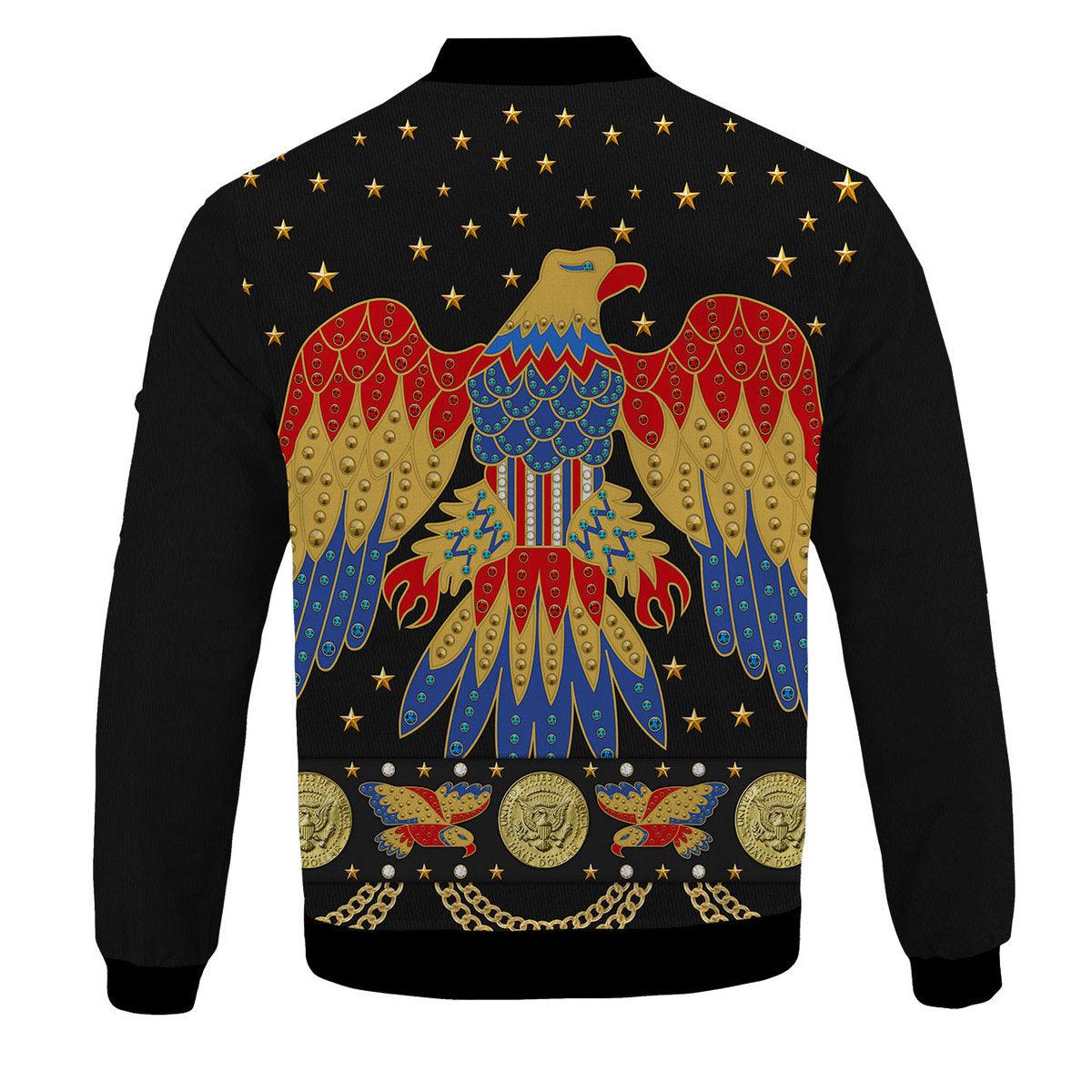 Gearhomie Elvis Eagle Red Bomber Jacket - Gearhomie.com