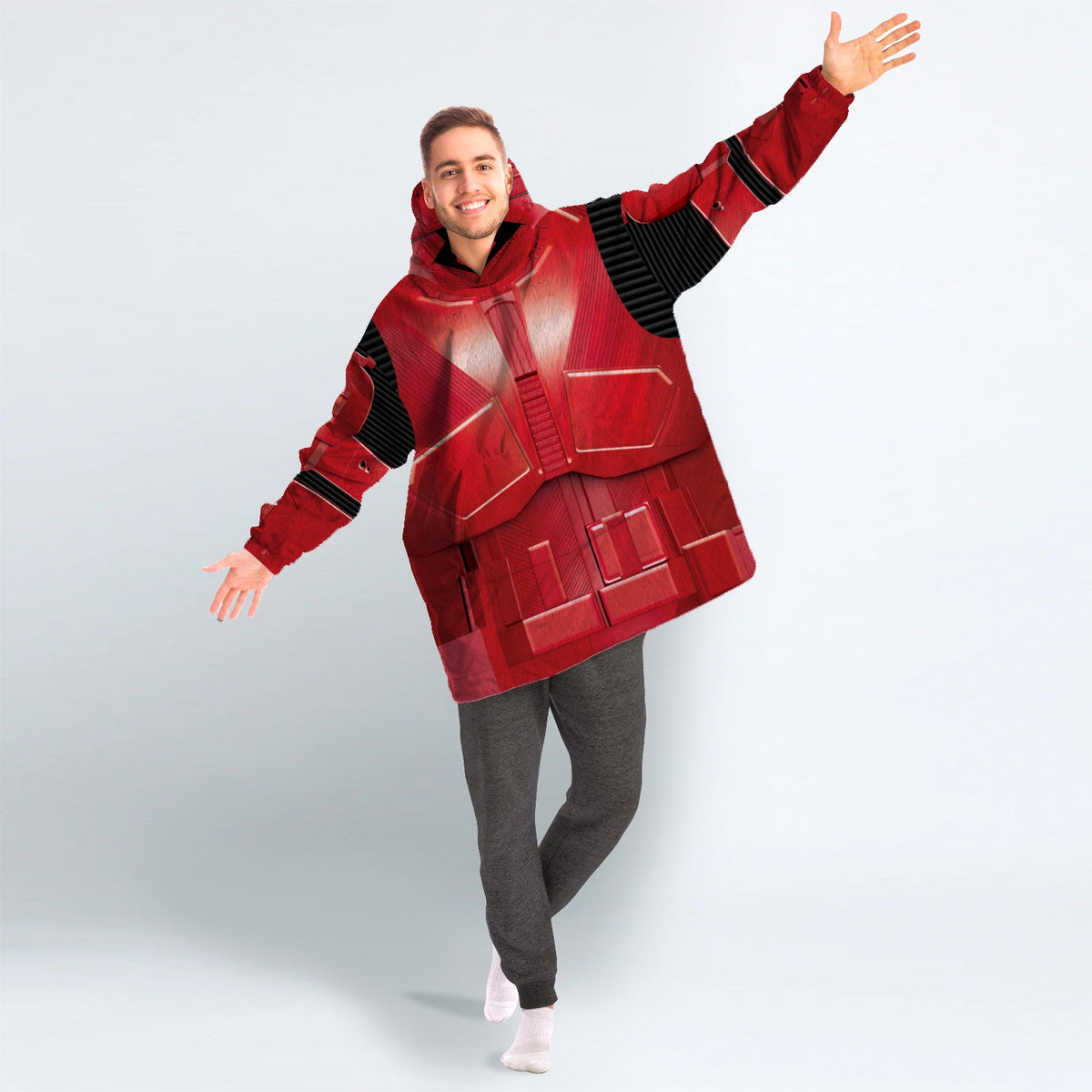 MakerHuman Sith Trooper Cosplay & Costume Over Size Hoodie Fleece One Size