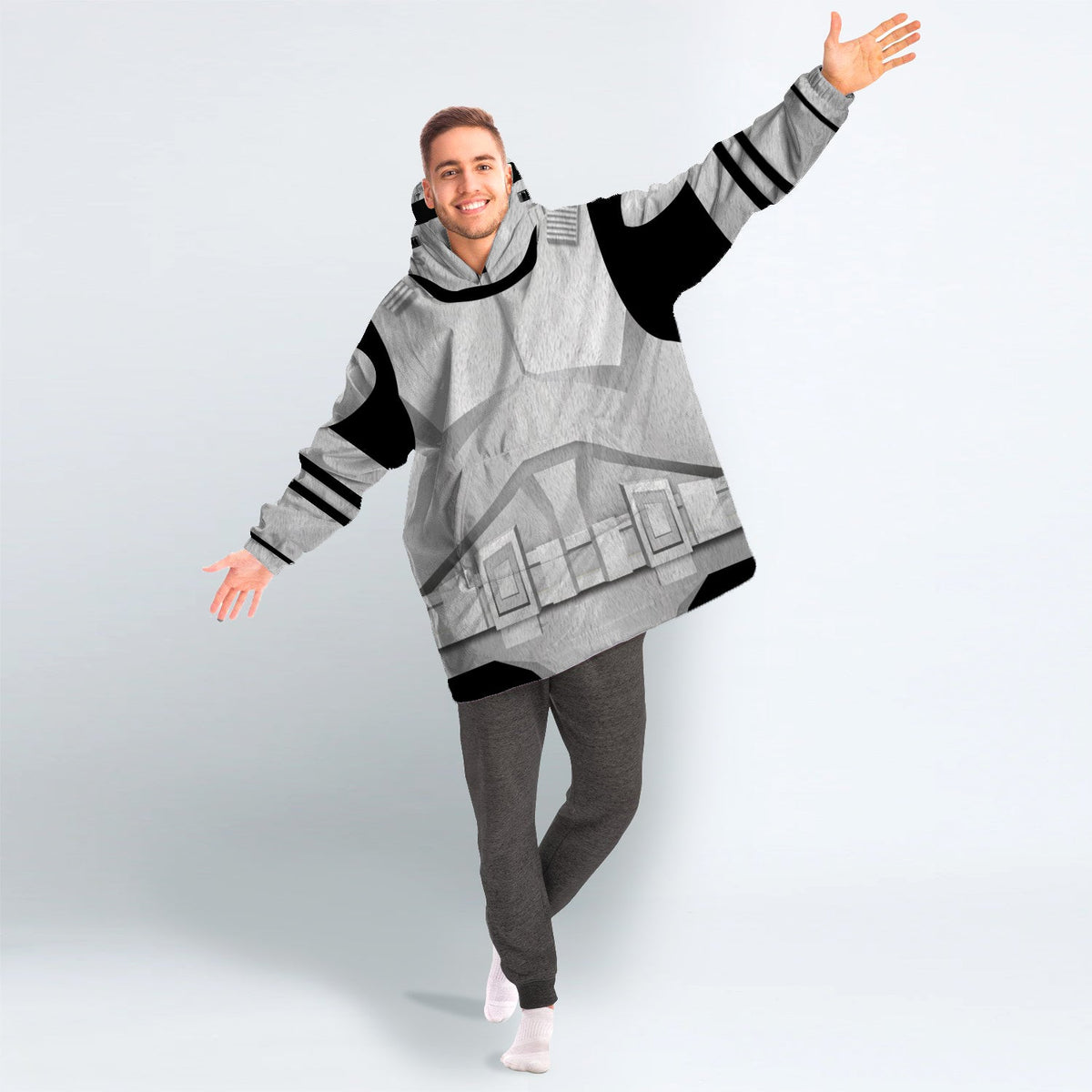 MakerHuman Stormtrooper Cosplay & Costume Over Size Hoodie Fleece One Size