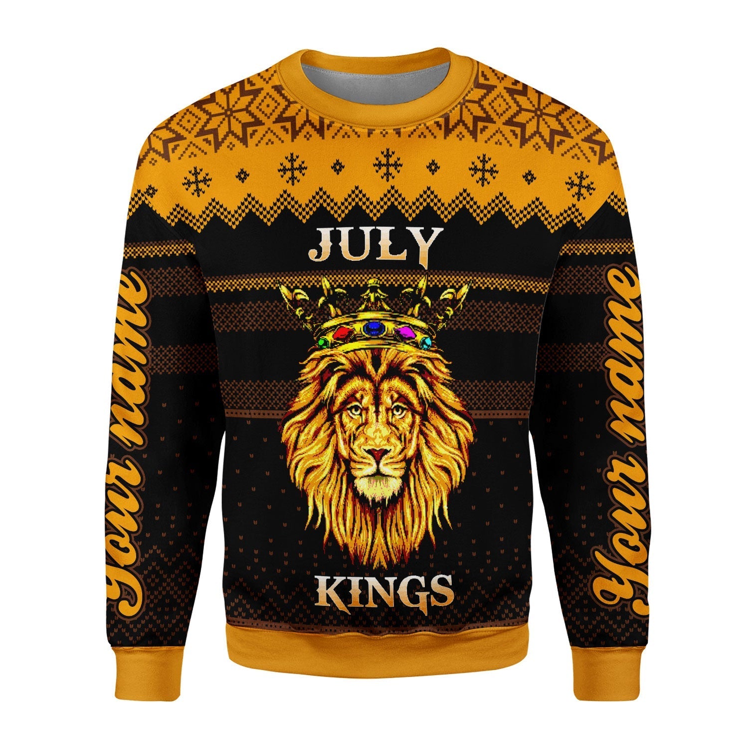 YMskins Personalized Ugly Sweater July Guy All Over Printed
