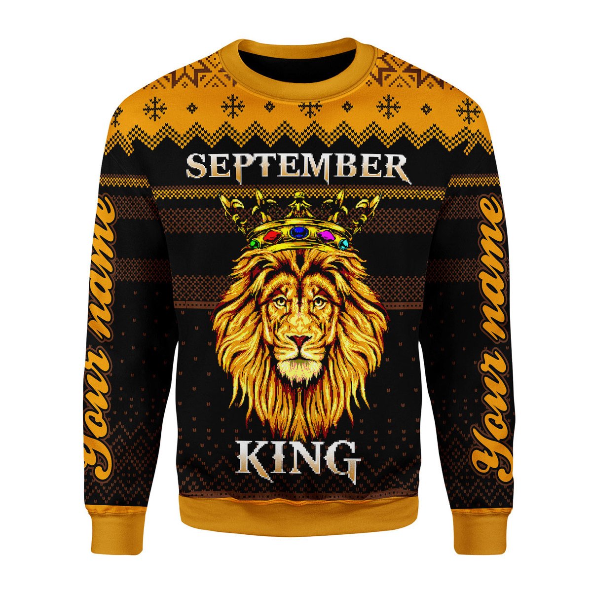 YMskins Personalized Ugly Sweater September Guy All Over Printed