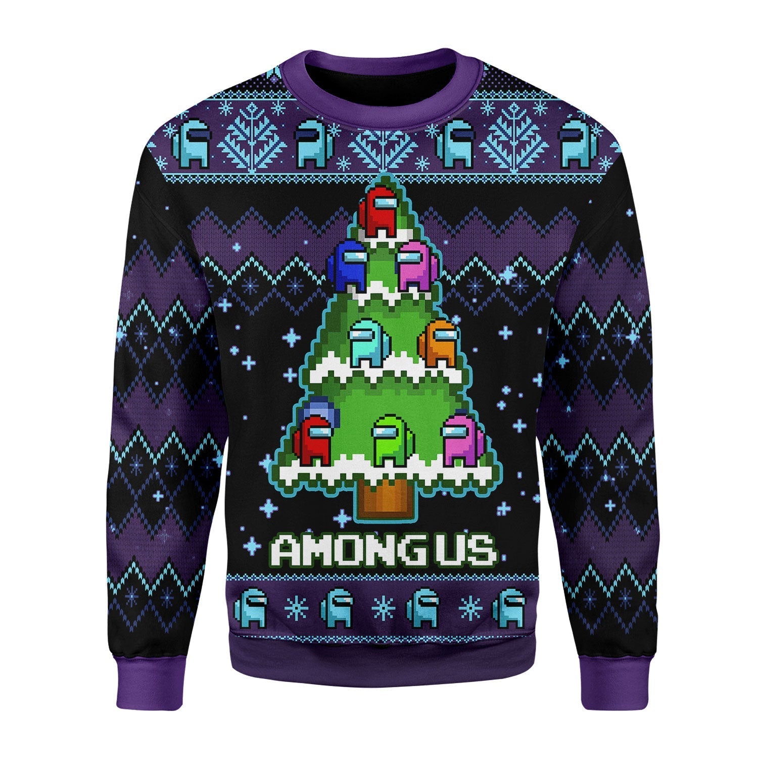 YMskins Christmas Sweater Among Us Christmas Tree 3D Apparel