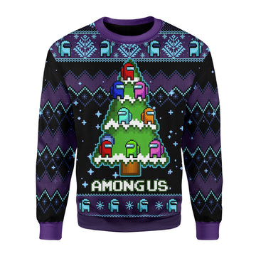 YMskins Christmas Sweater Among Us Christmas Tree 3D Apparel