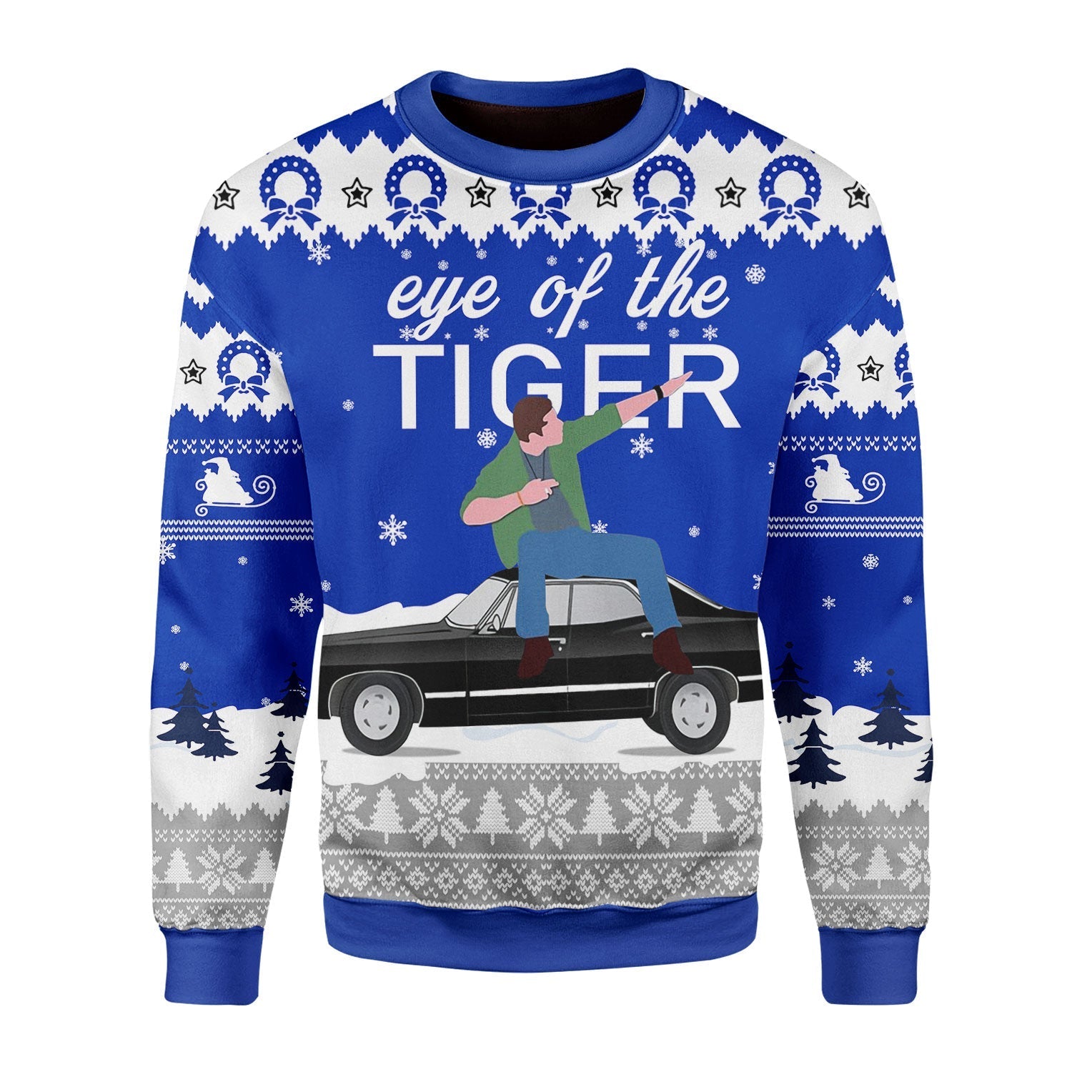 YMskins Christmas Sweater Eye Of The Tiger 3D Apparel