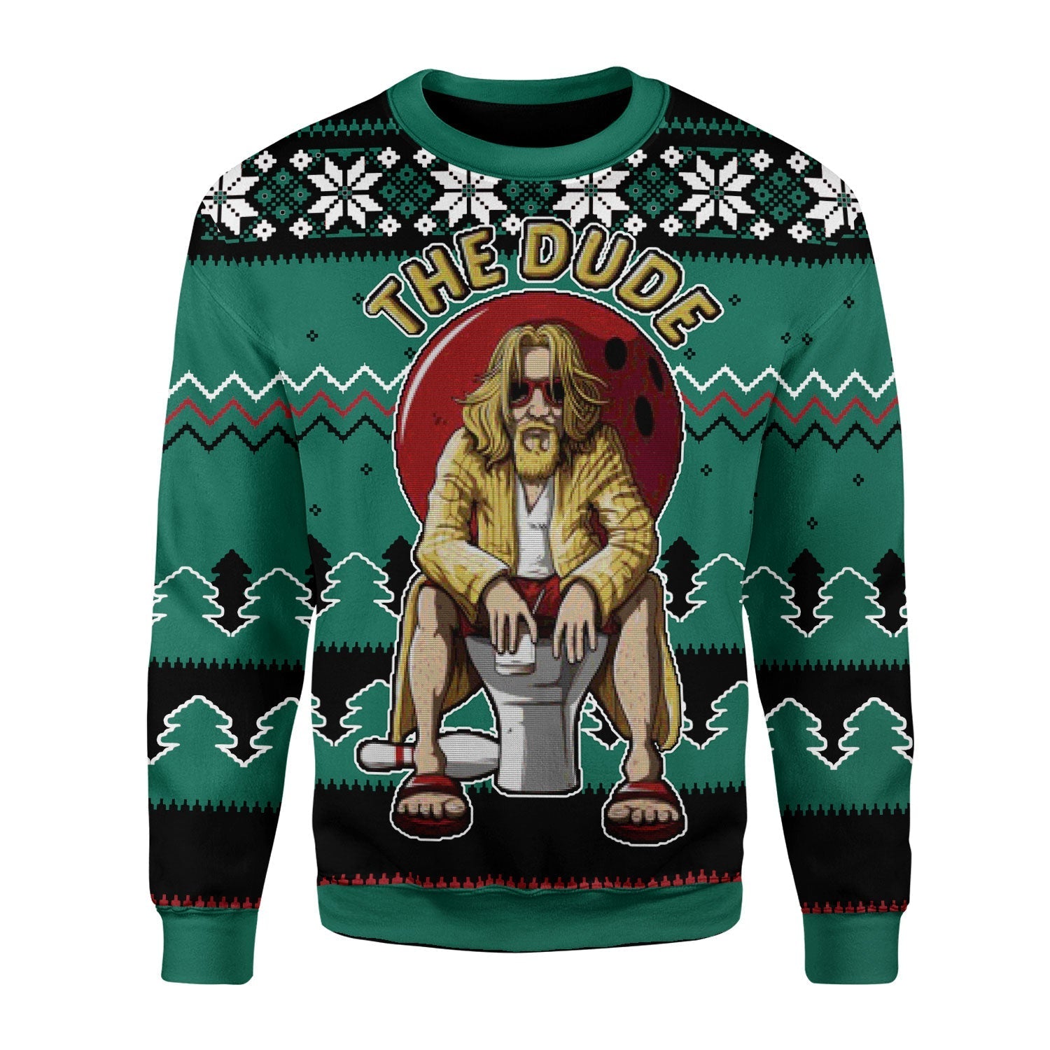 YMskins Christmas Sweater The Dude 3D Apparel