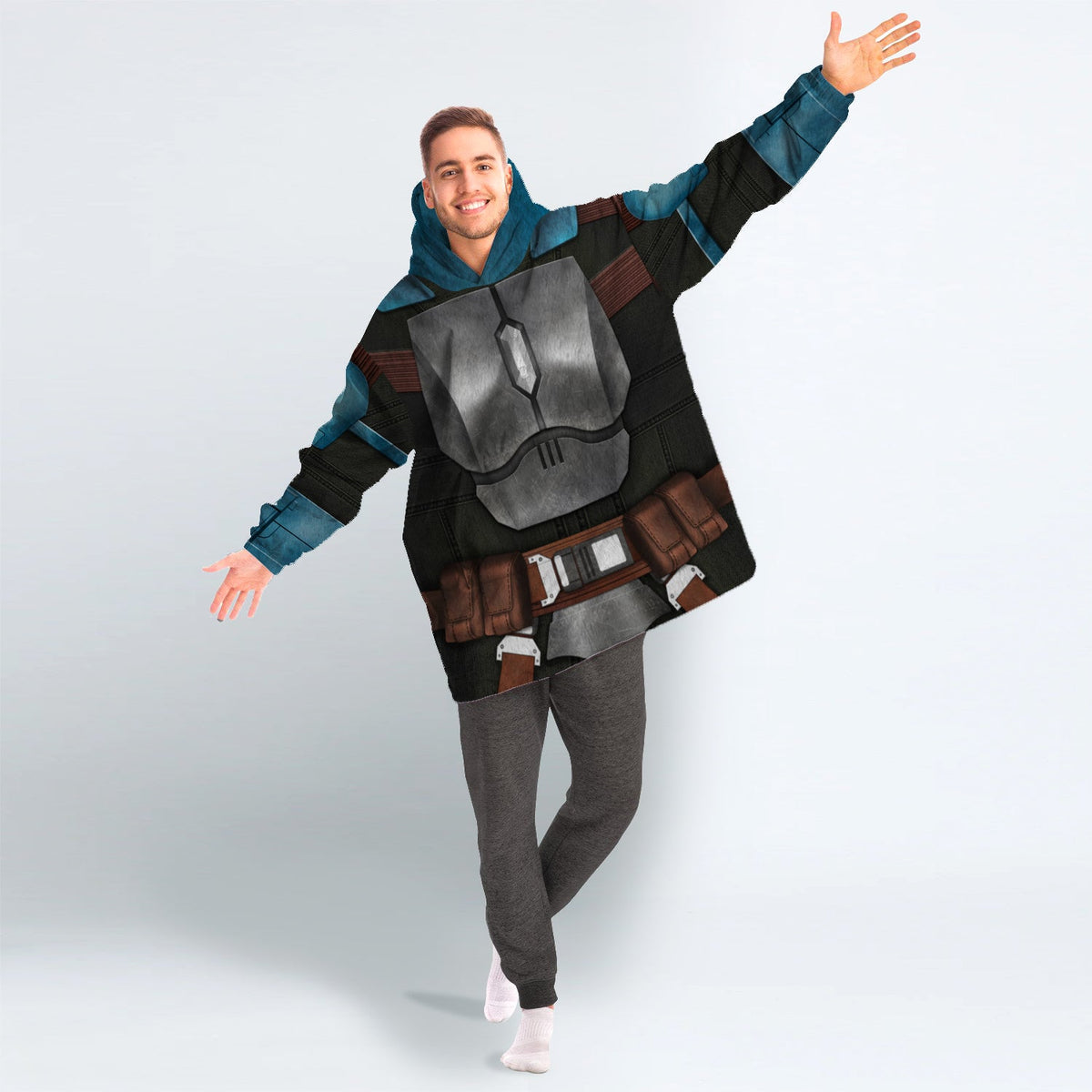 MakerHuman Bo-Katan Cosplay & Costume Over Size Hoodie Fleece One Size