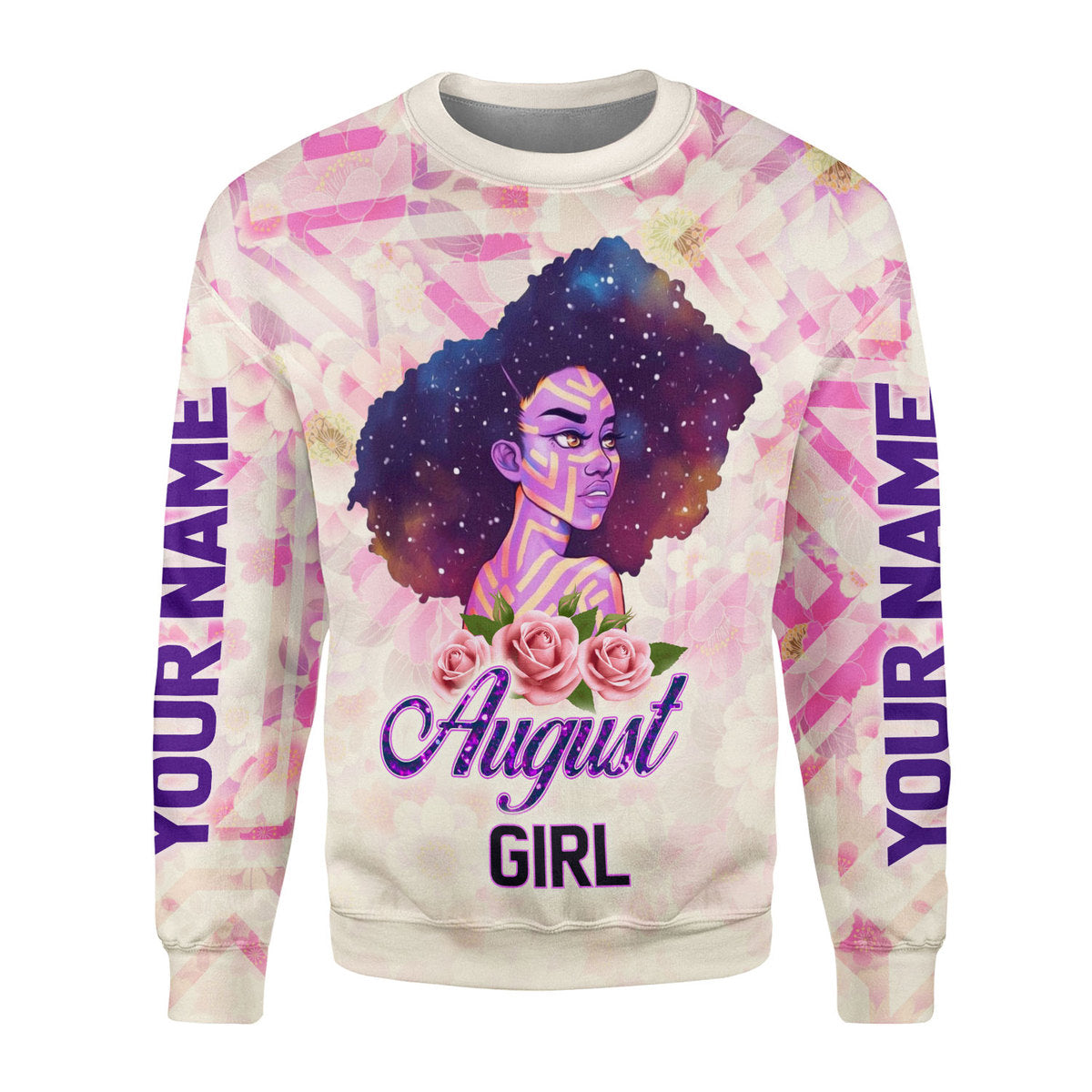 YMskins Personalized Ugly Sweater August Girl All Over Printed