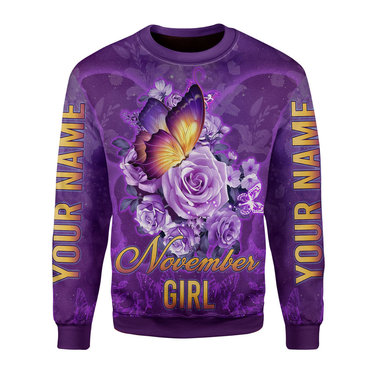 YMskins Personalized Tops November Girl All Over Printed