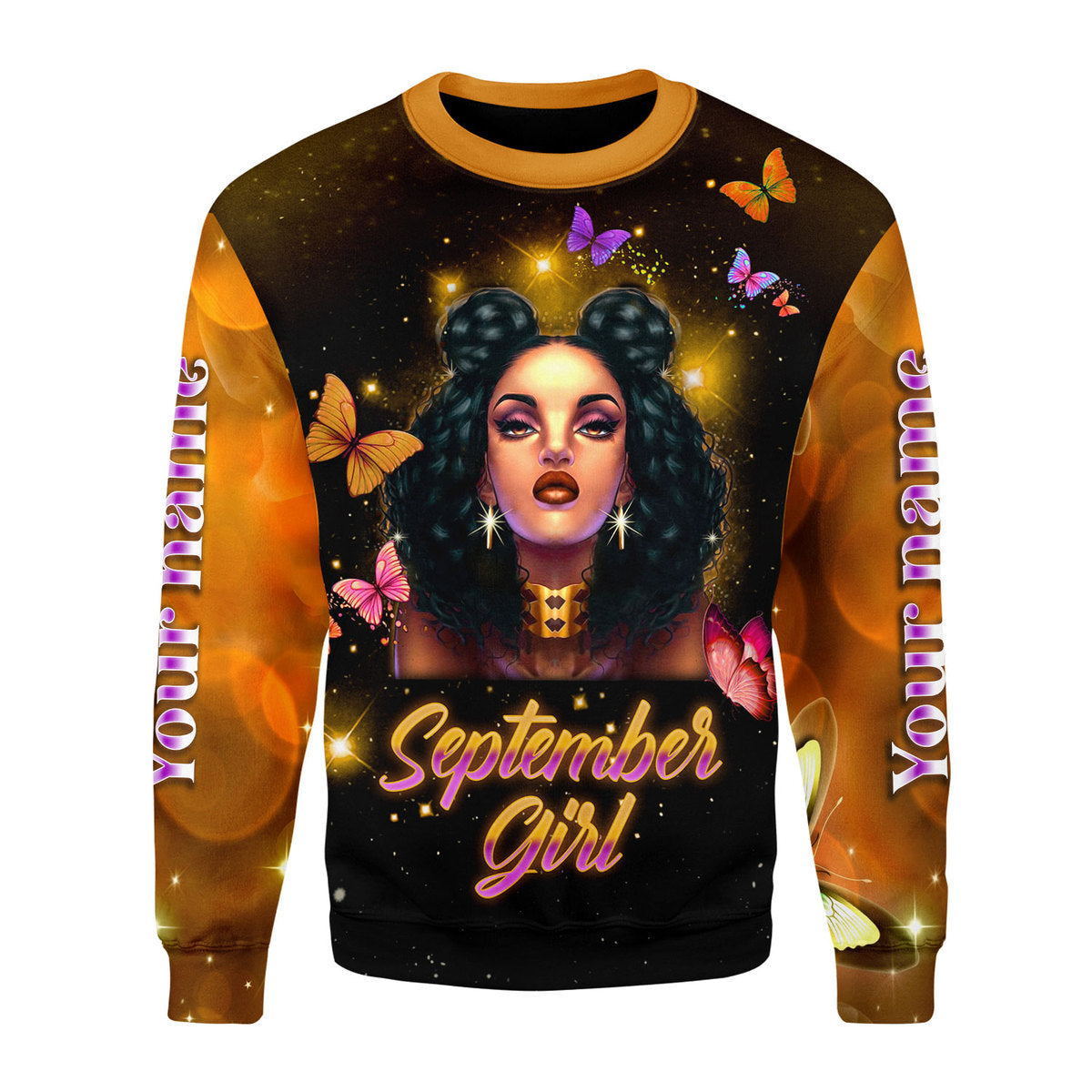 YMskins Personalized Ugly Sweater I Am A September Girl All Over Printed