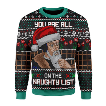 YMskins Christmas Sweater You Are All On The Naughty List 3D Apparel