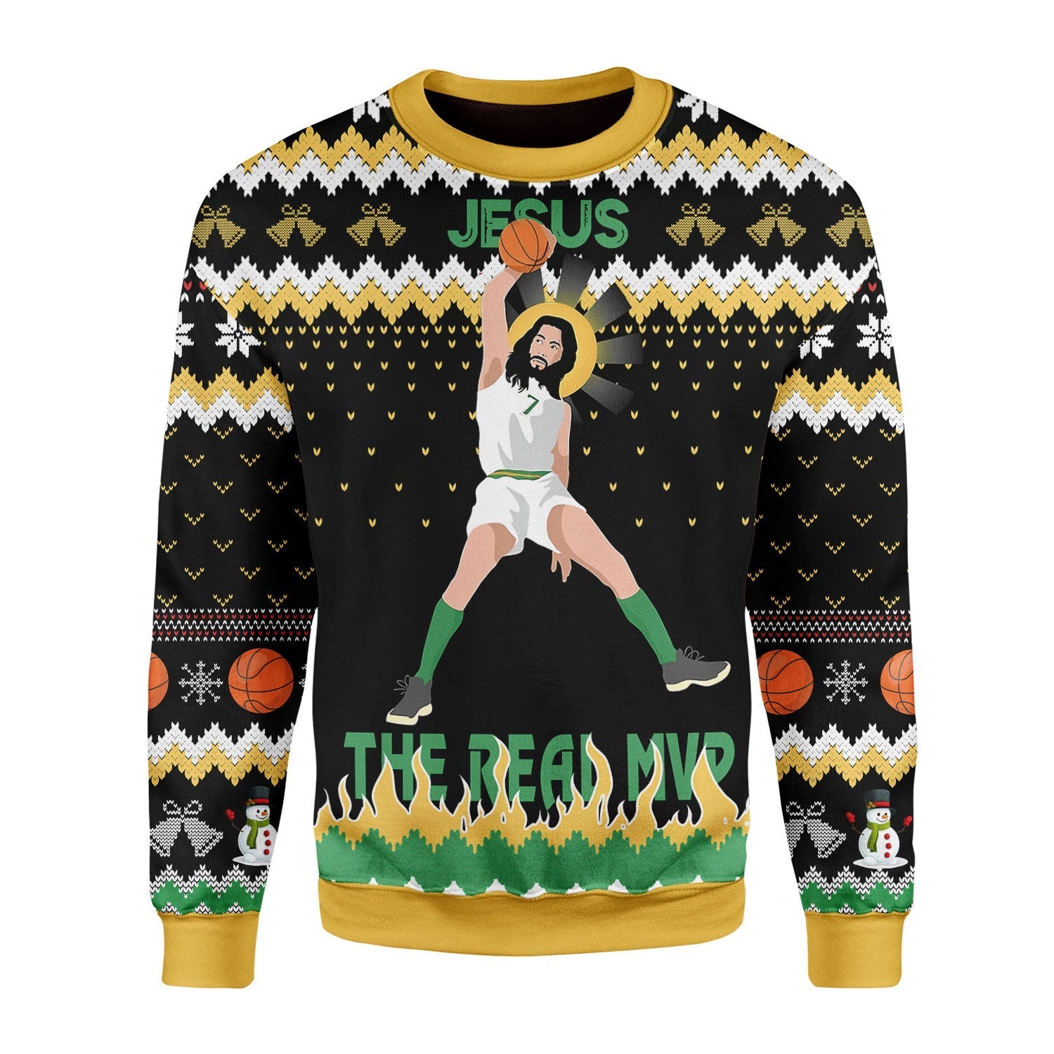 YMskins Christmas Sweater The Real MVP 3D Apparel