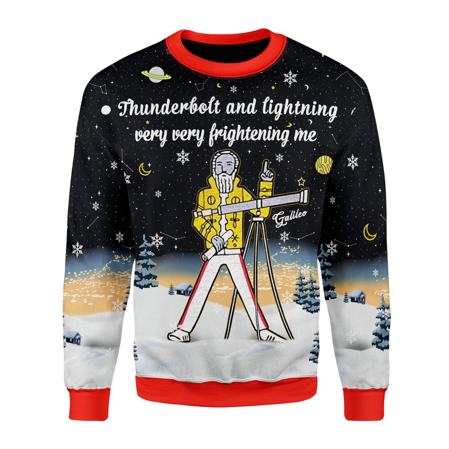 YMskins Christmas Sweater Thunder Fightening Galileo 3D Apparel