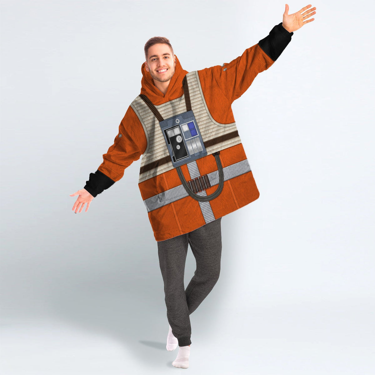MakerHuman Flight Suit Cosplay & Costume Over Size Hoodie Fleece One Size