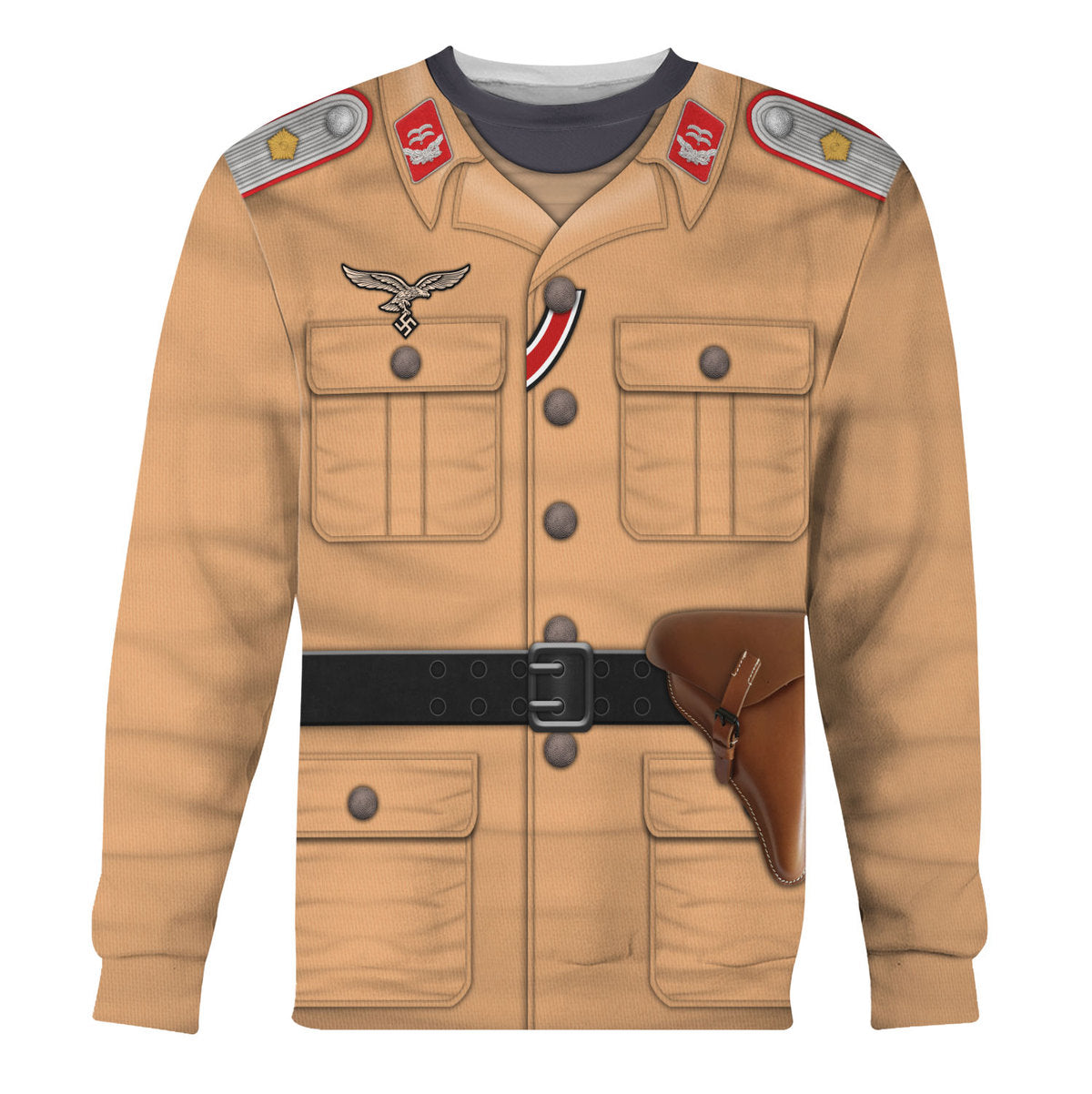 YMskins Luftwaffe Tropical Uniform- Artillery Lieutenant Costume Hoodie Sweatshirt T-Shirt Tracksuit Historical American-Inspired Apparel