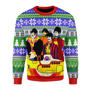 YMskins Christmas Sweater The Beatles Hippie 3D Apparel