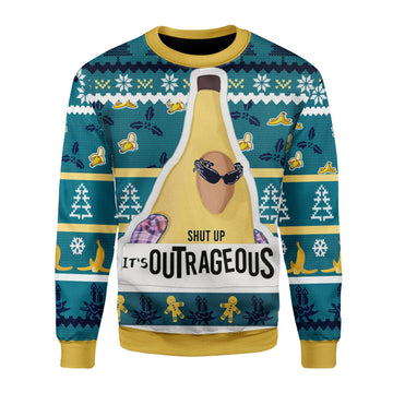 YMskins Christmas Sweater It's Outrageous 3D Apparel