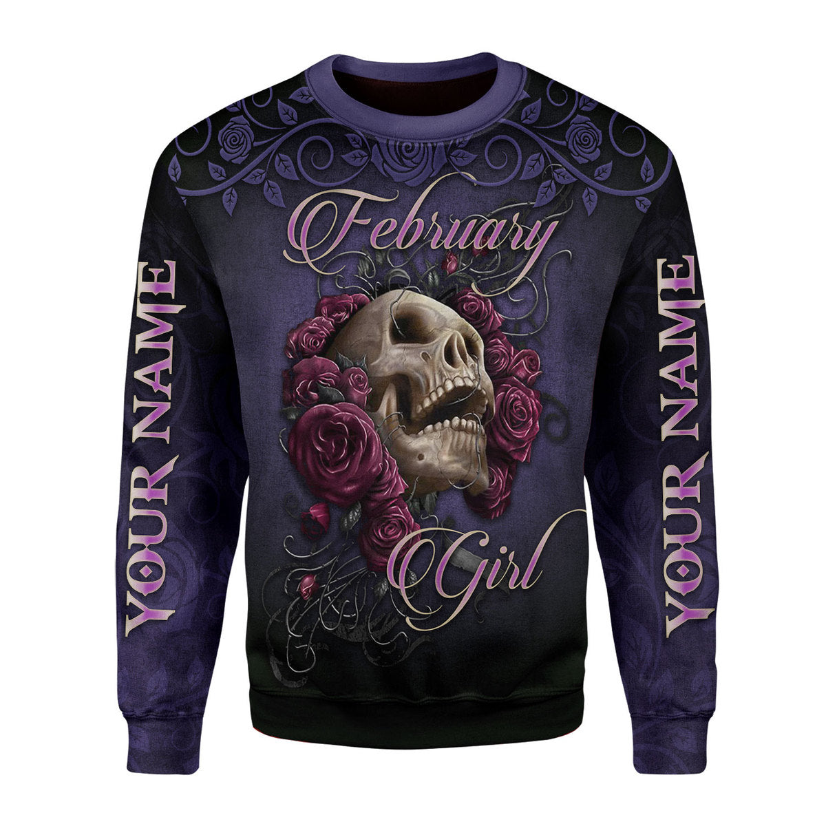 YMskins Personalized Tops I'm A February Girl All Over Printed