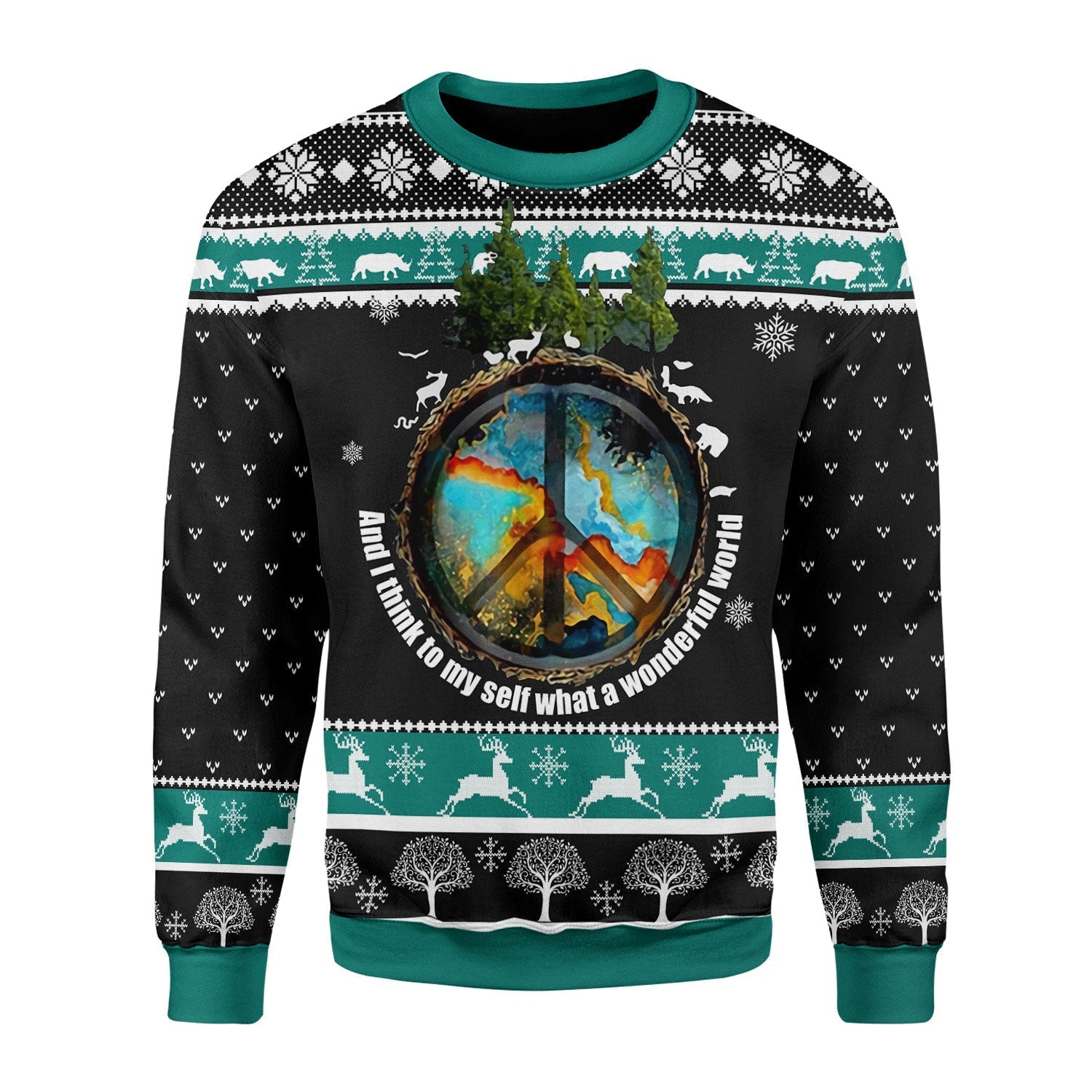 YMskins Christmas Sweater Hippie Camp 3D Apparel