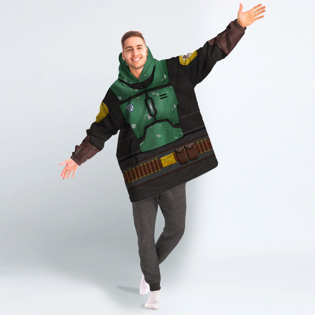MakerHuman The Book Of Boba Fett Cosplay & Costume Over Size Hoodie Fleece One Size