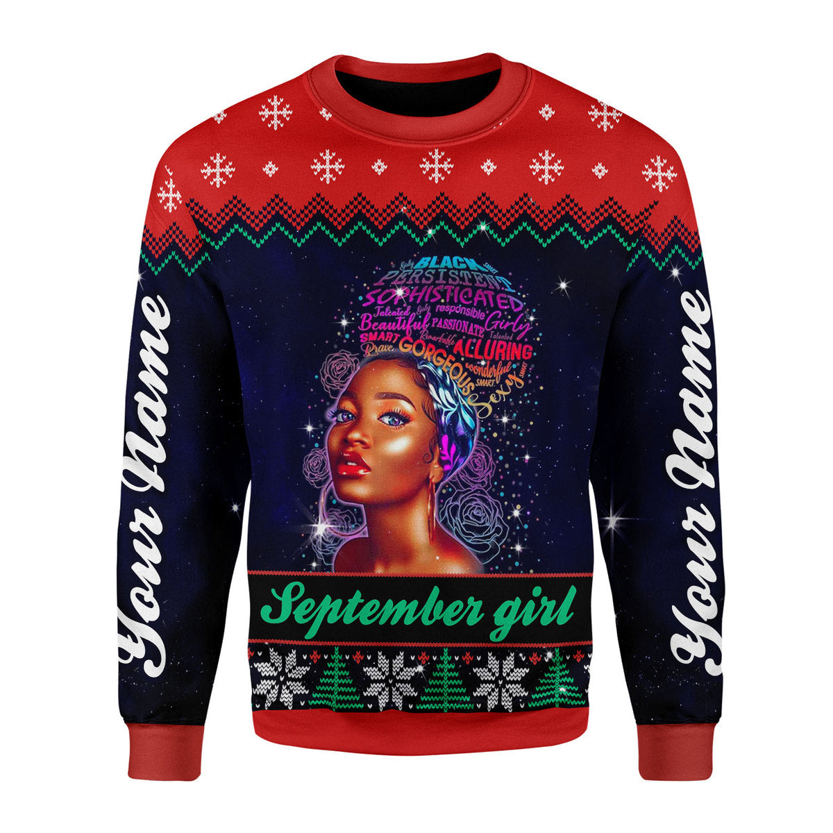 YMskins Personalized Sweatshirt September Girl All Over Printed
