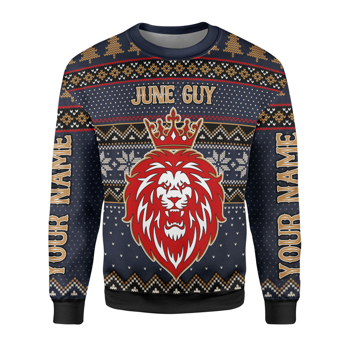 YMskins Personalized Ugly Sweater June Guy All Over Printed