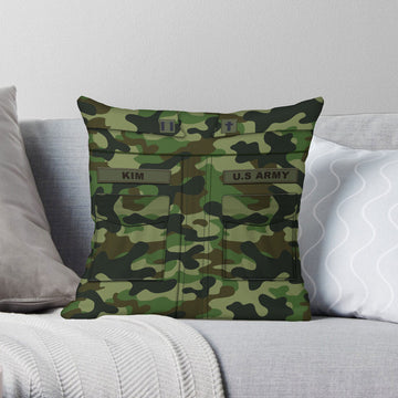 Customized US Army Pillow Cover
