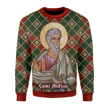 YMskins Christmas Sweater Andrew the Apostle 3D Apparel