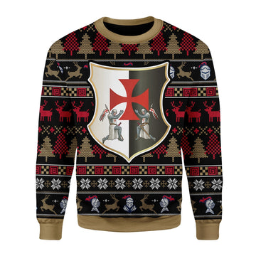 YMskins Christmas Sweater Knight Templar 3D Apparel
