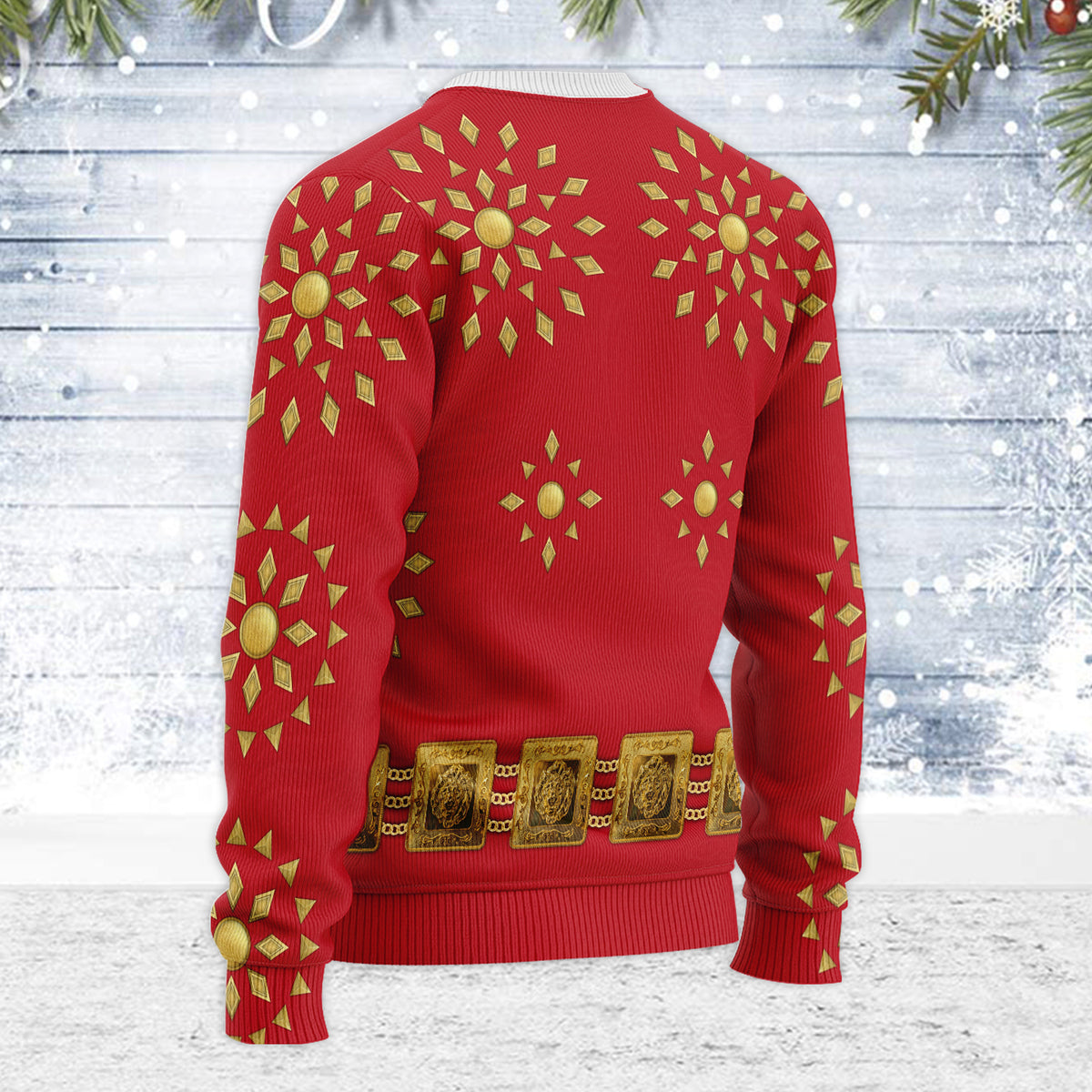 MakerHuman Elvis Burning Love Christmas Wool Sweater