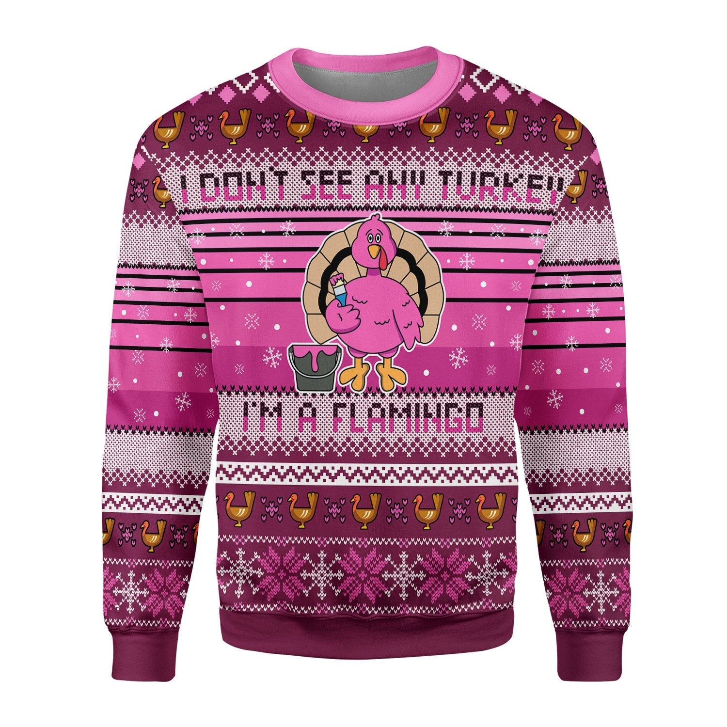 YMskins Christmas Sweater I'm A Flamingo 3D Apparel
