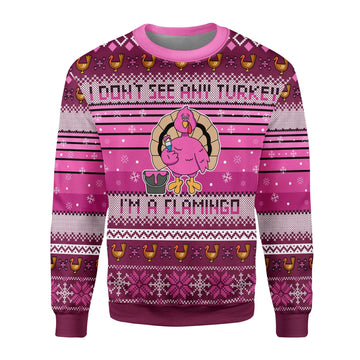 YMskins Christmas Sweater I'm A Flamingo 3D Apparel