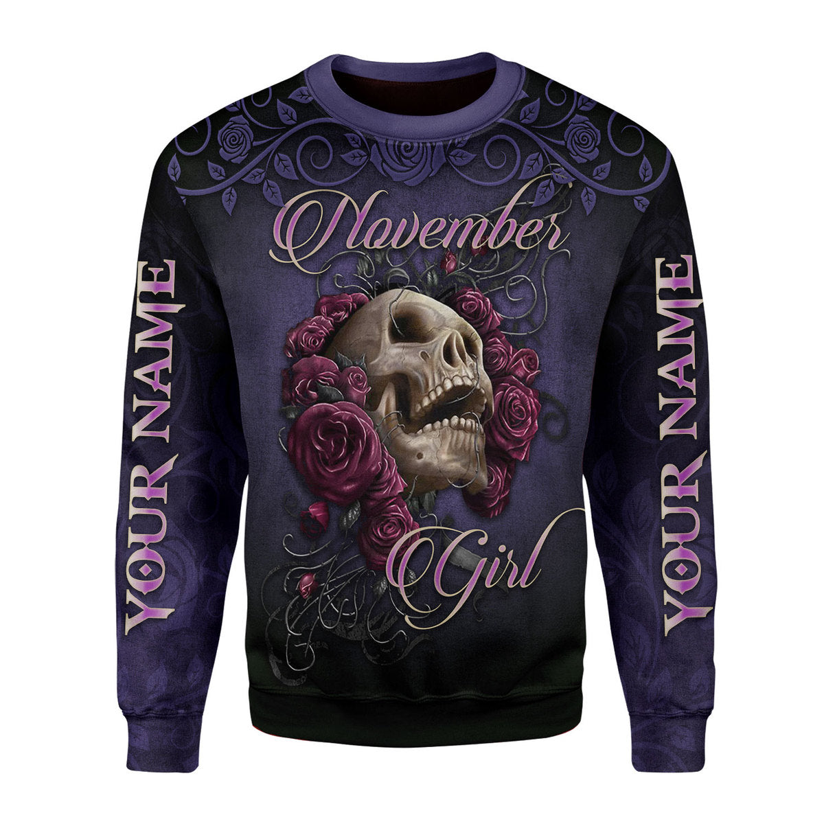 YMskins Personalized Ugly Sweater I'm A November Girl All Over Printed