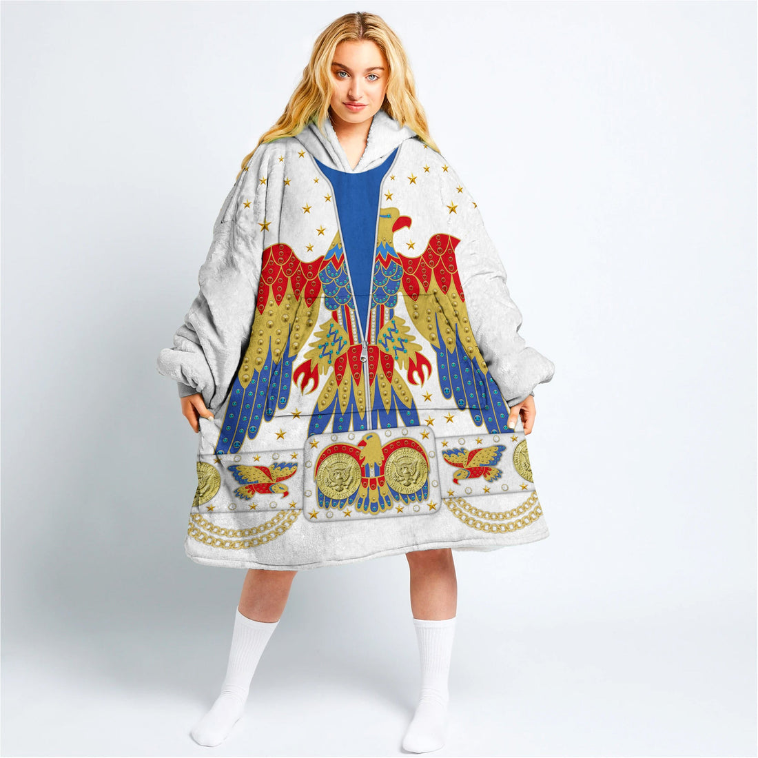 MakerHuman Elvis EAGLE Cosplay & Costume Over Size Hoodie Fleece One Size