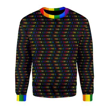 YMskins Christmas Sweater Treat People With Kindness 3D Apparel