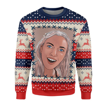 YMskins Christmas Sweater Scarlett Johansson Surprised Meme 3D Apparel